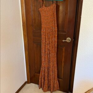 Storia Orange Floral Jumpsuit